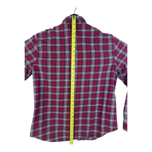 Vintage Polo Jeans Co Ralph Lauren Flannel Shirt Men's Red Heavy Cotton Large - Picture 8 of 13